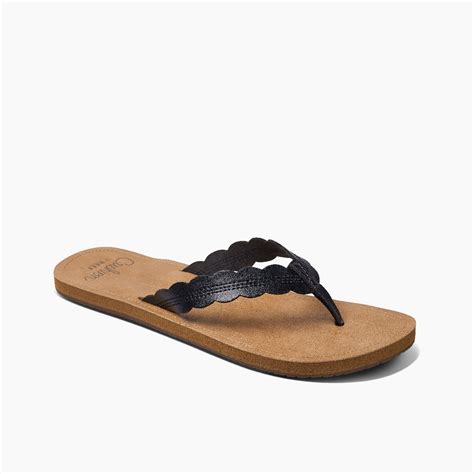 reef cushion celine black|Women's Cushion Celine Sandals in Black/Tan .